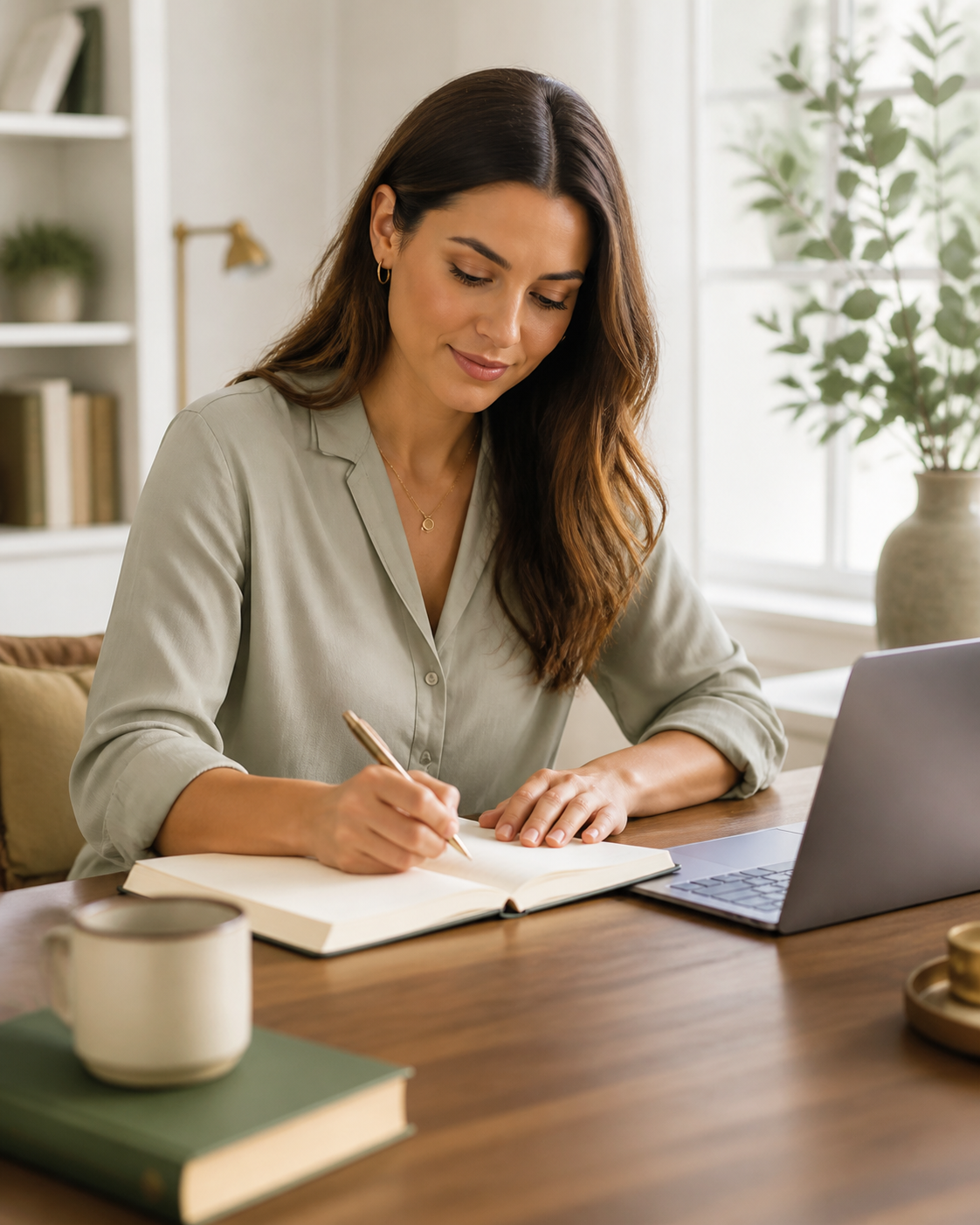 Young professional studying her life coach curriculum
